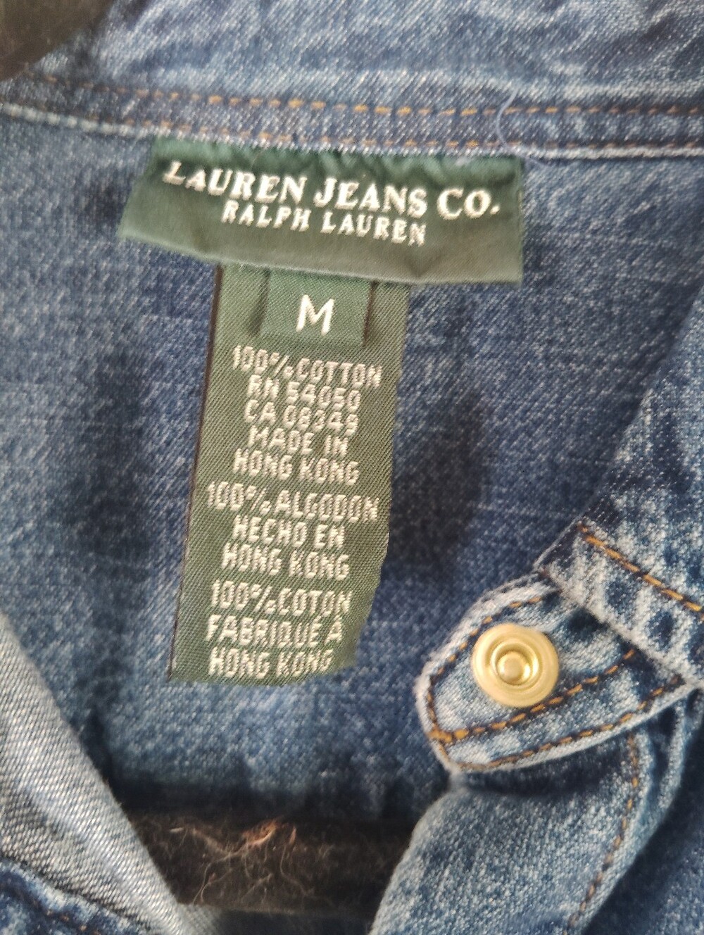 Lauren Jeans Co Ralph Lauren Denim Midi Dress. Size M - Picture 3 of 4